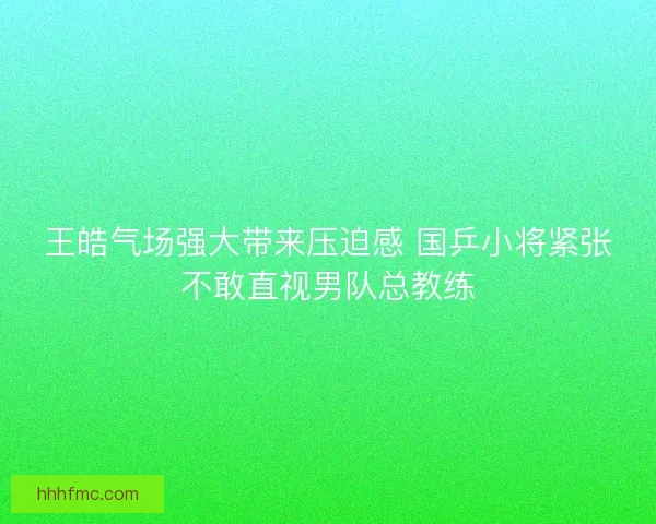 王皓气场强大带来压迫感 国乒小将紧张不敢直视男队总教练